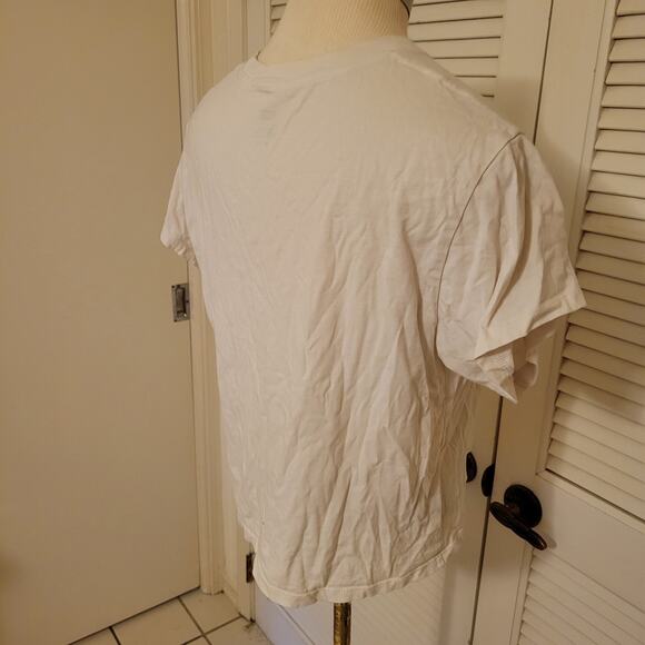 Hummingbird Graphic Levi's Boxy Tee Oversized Cropped Fit XS White Cotton - Picture 4 of 6
